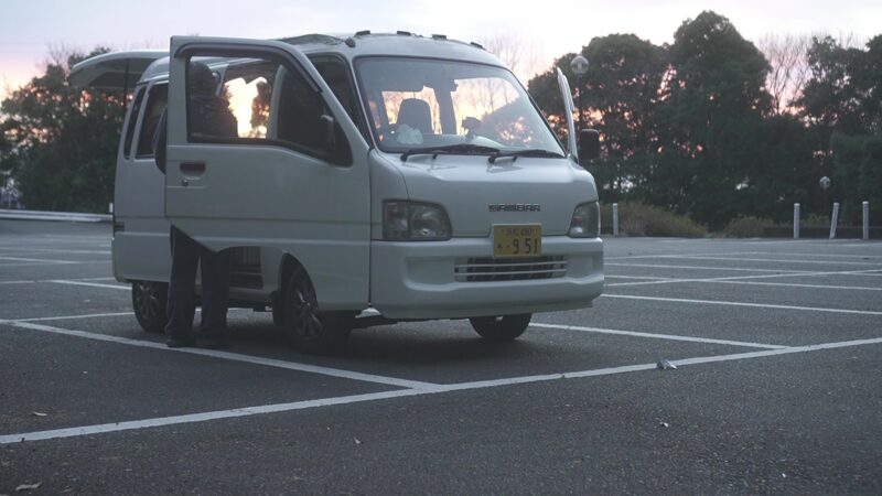 車中泊後の目覚めの朝