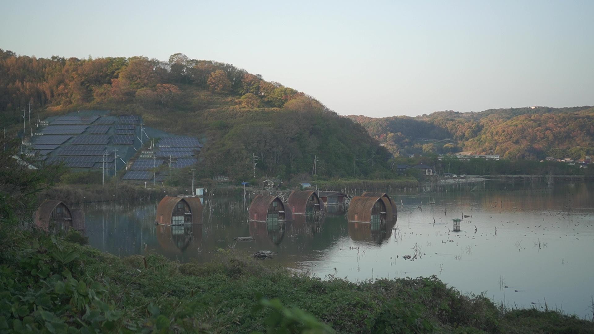 水没したペンション村